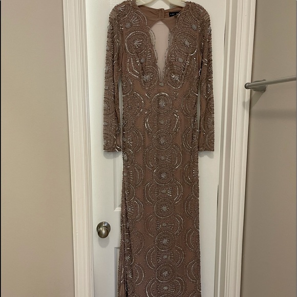 Long Sleeve Embellished Dress Sequin - Picture 3 of 11